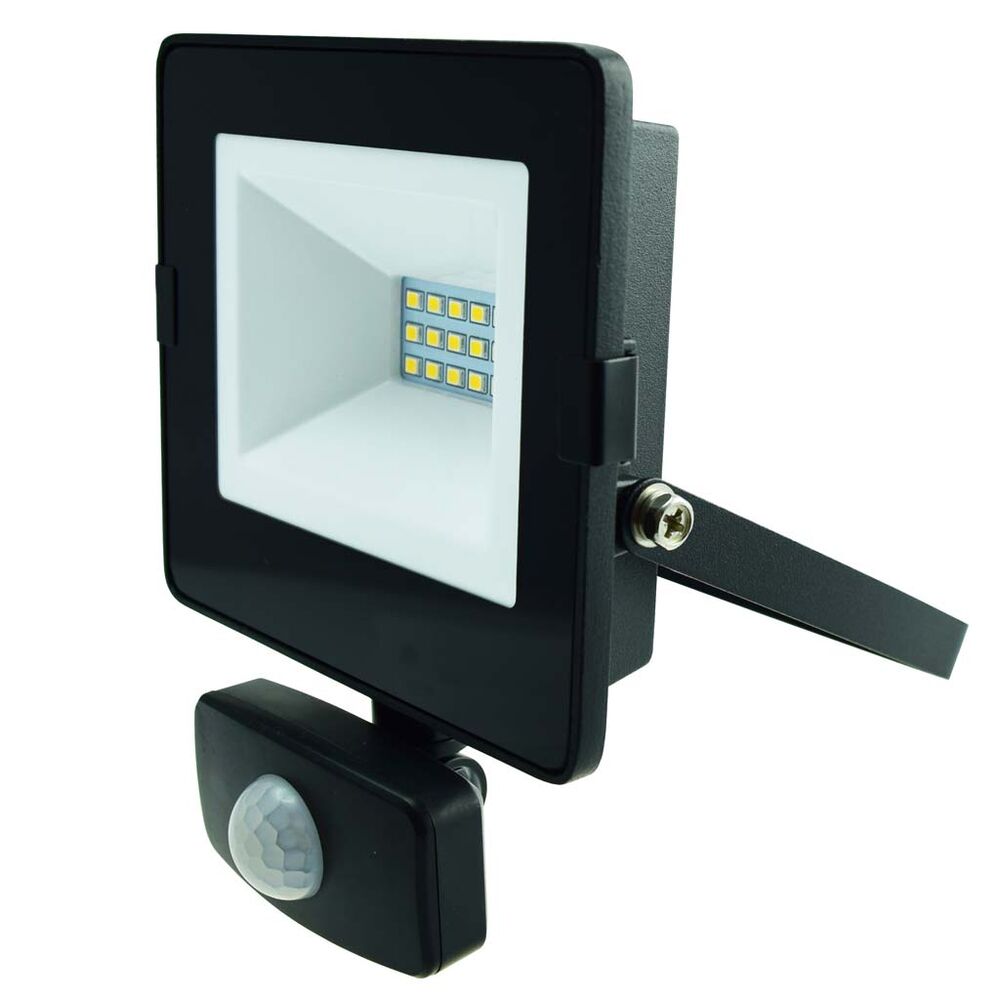 Led-valonheitin 10W PIR musta