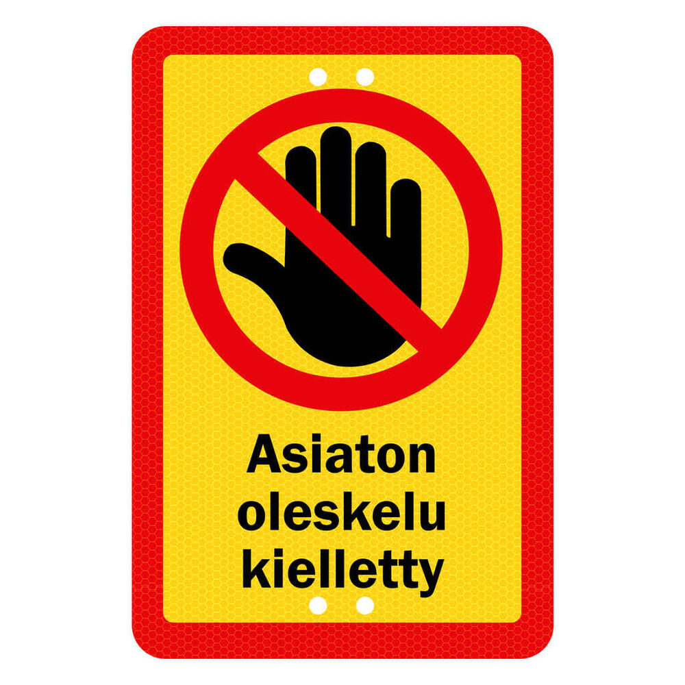 Sekure 20x30 asiaton oleskelu kyltti