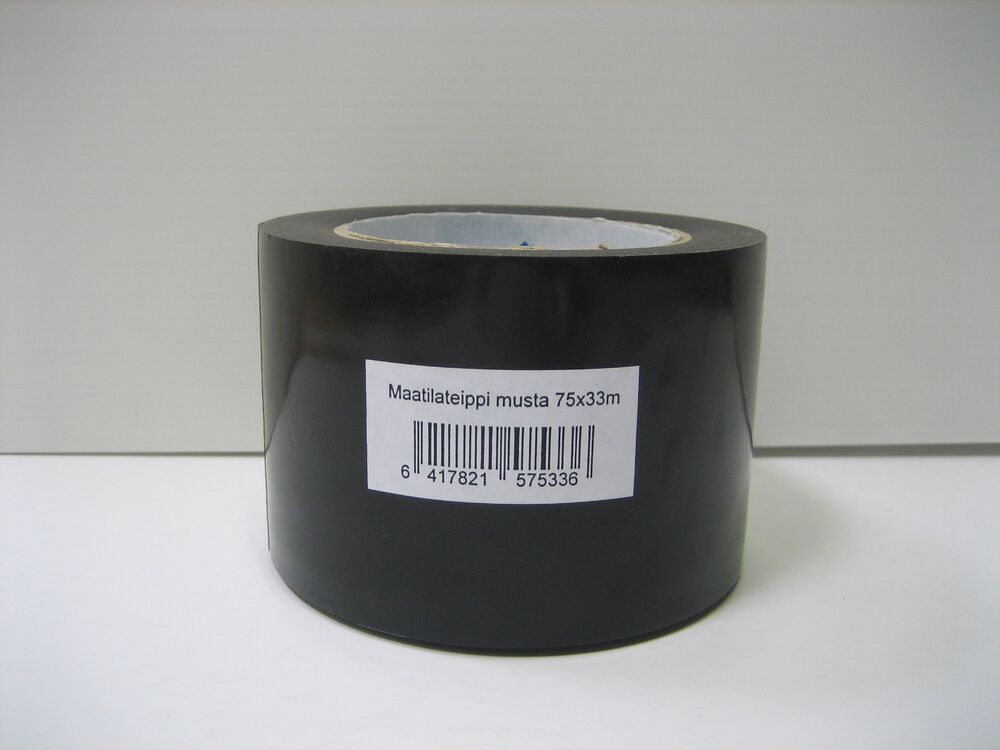 Maatilateippi musta 75 mm x 33 m