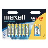 Paristopaketti Maxell AA 12 kpl + 9V