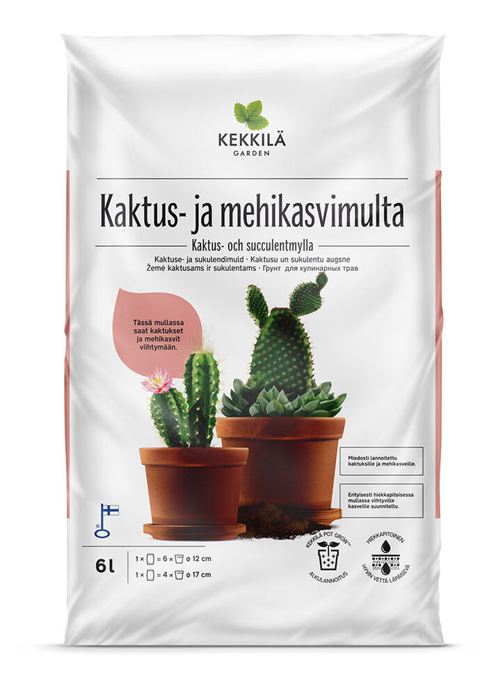 Kekkilä kaktus- ja mehikasvimulta 6 l