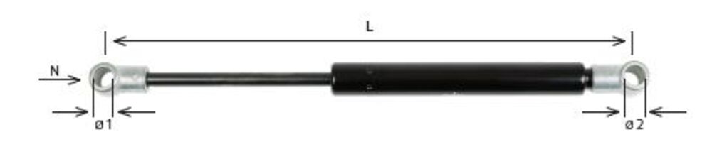 Kaasujousi 300 n 485mm