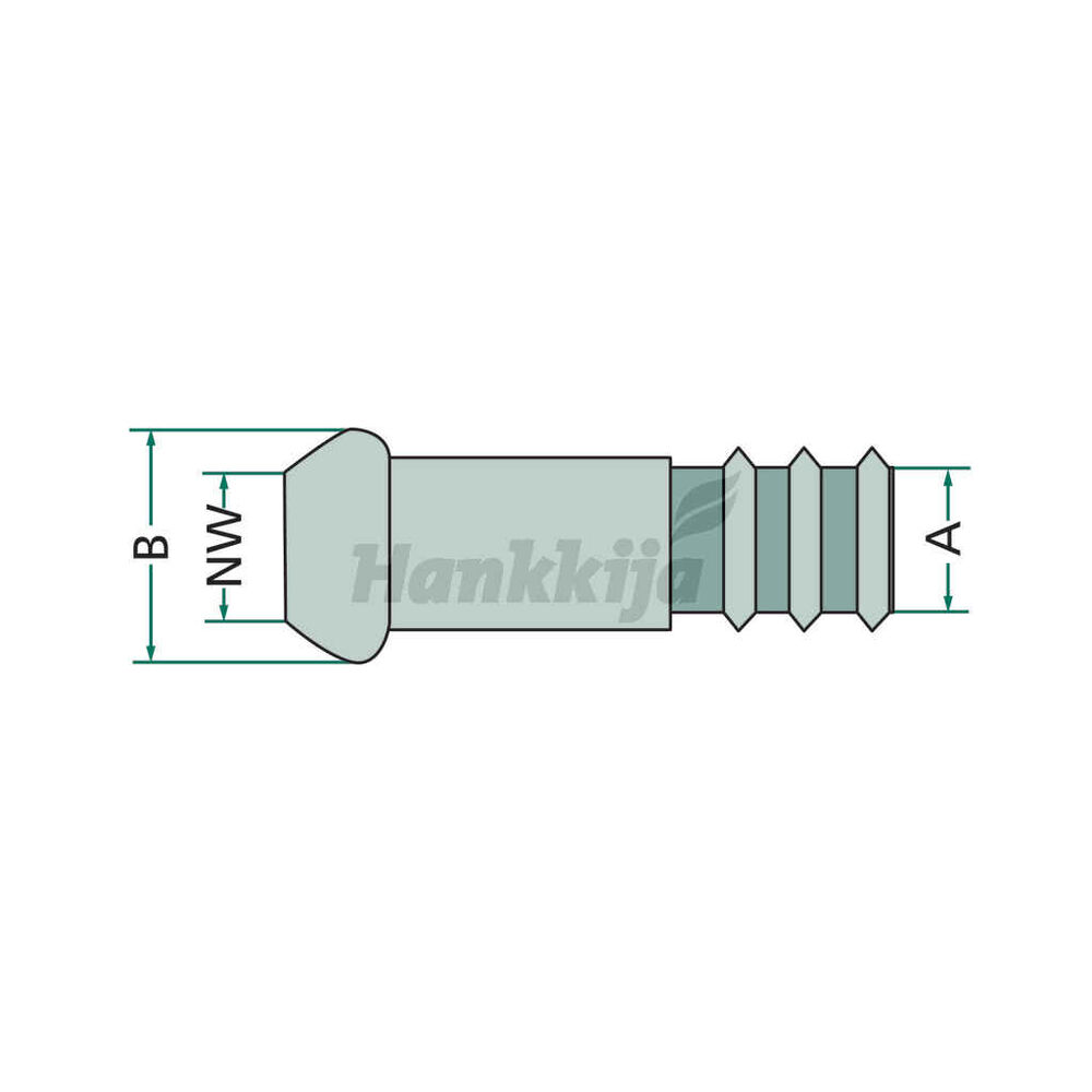 Pikaliitin Uros Letkukaralla 6" 152mm Perrot