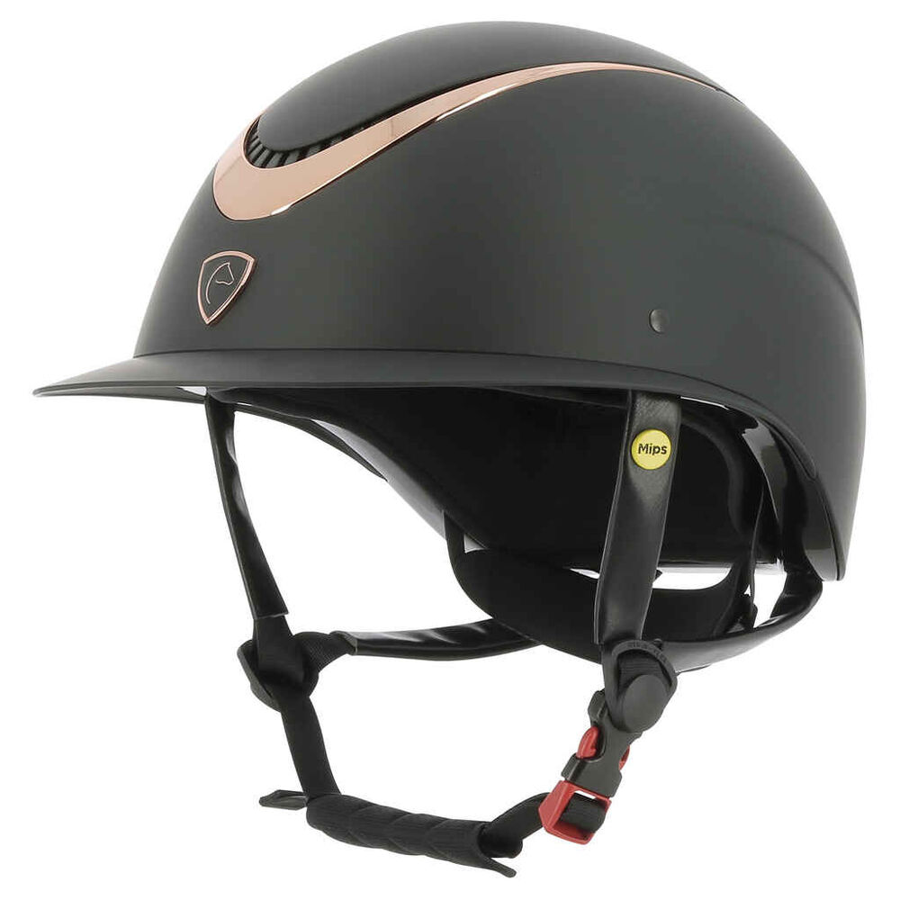 Ratsastuskypärä Equitheme Wings musta/ruusukulta