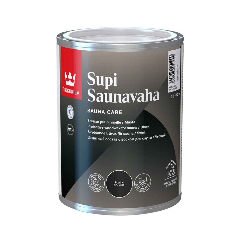 Saunavaha Supi EP 1 l musta Tikkurila