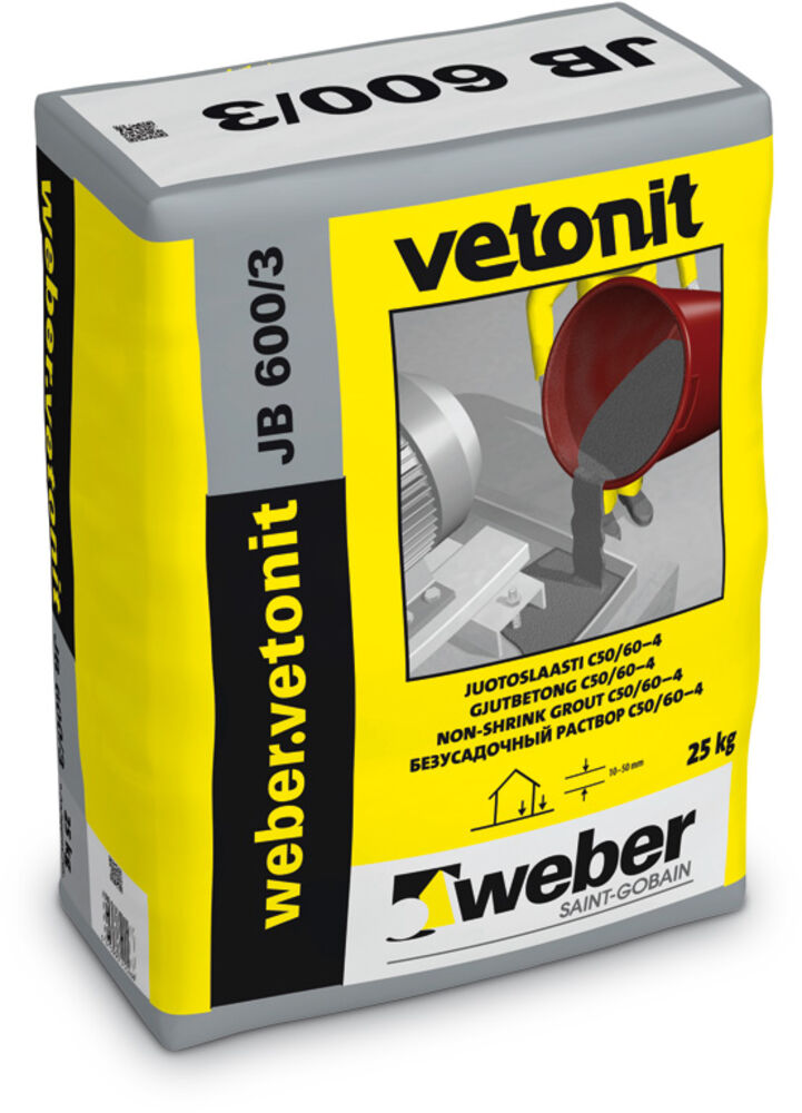 Vetonit JB 600/3 juotosbetoni, 25 kg