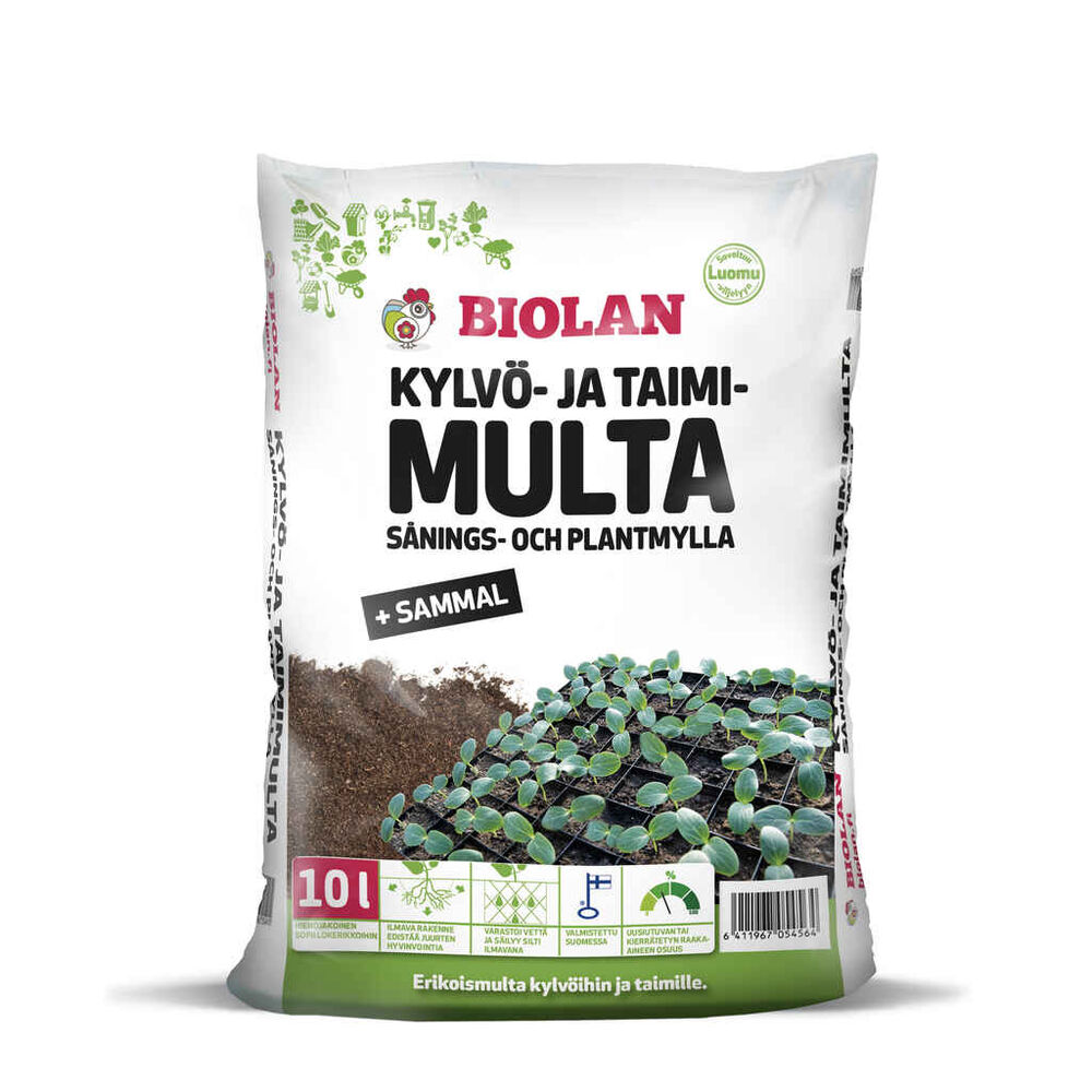 Biolan kylvö- ja taimimulta 10 l
