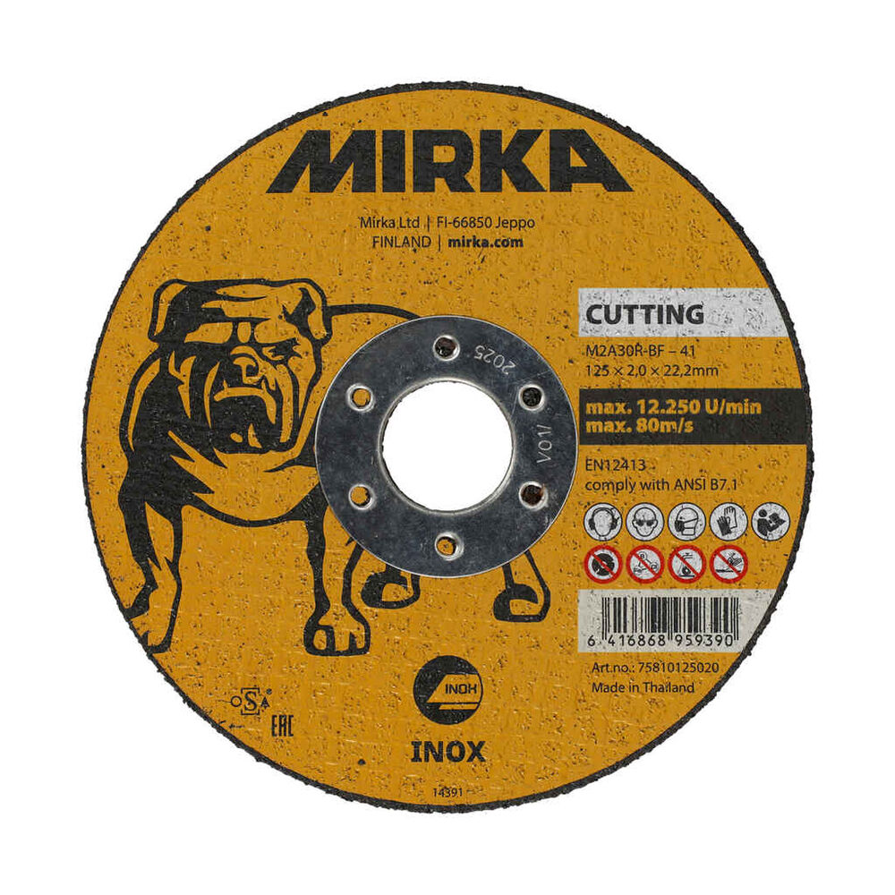 Katkaisulaikka 125x2,0x22,2mm M2A30R-BFInox, Mirka