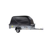 Peräkärry Juncar 330LW mustalla kuomulla