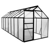 Kasvihuone Green Land 8,2 m2 musta