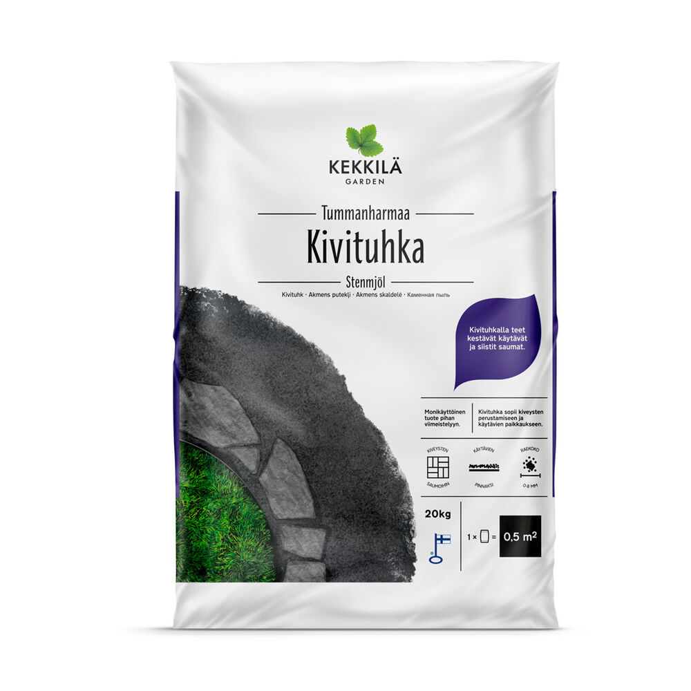 Kekkilä Kivituhka tummanharmaa 20 kg