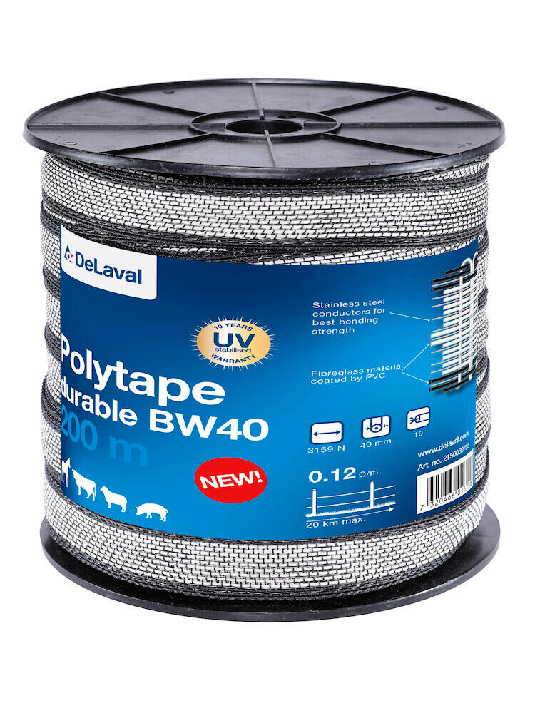 Kestävä aitanauha BW40 200 m DeLaval