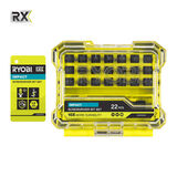 Ruuvauskärkisarja RYOBI RX RARXSD22 22-osainen