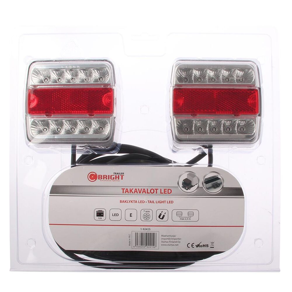 LED-perävalosarja magneeteilla