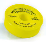 Putkiteippi Teflon Pro 19 mm x 15 m x 0,2 mm
