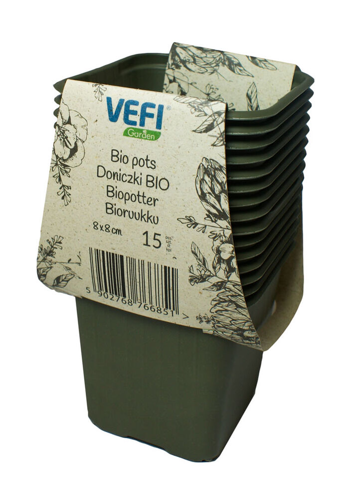 Bioruukku 8 X 8 cm 15 kpl Vefi