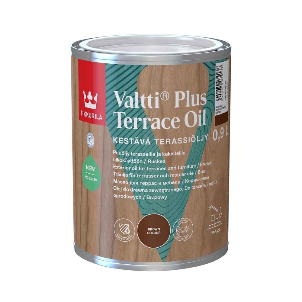 Valtti plus terassiöljy ruskea  0,9l