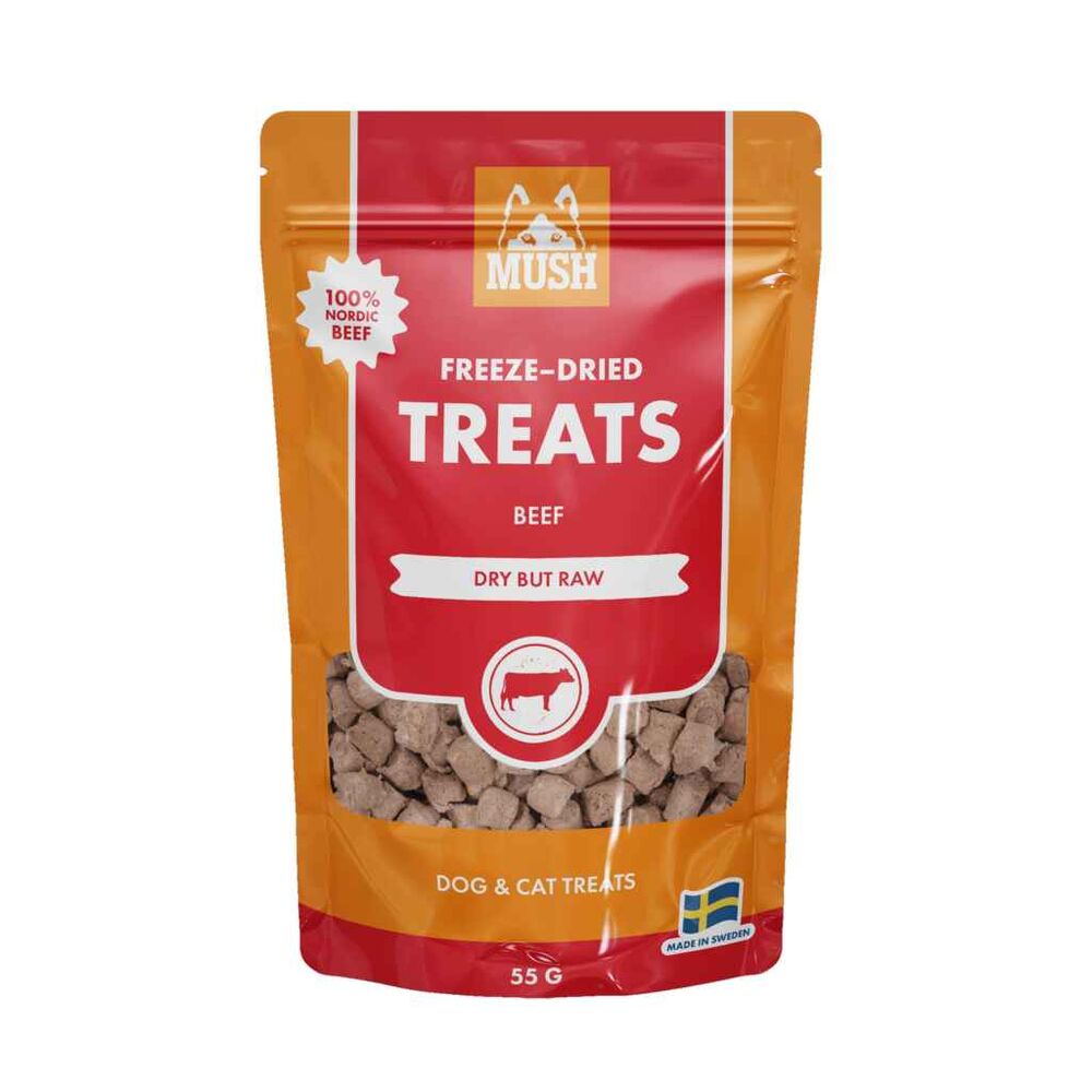 Mush treats pakastekuivattu nauta