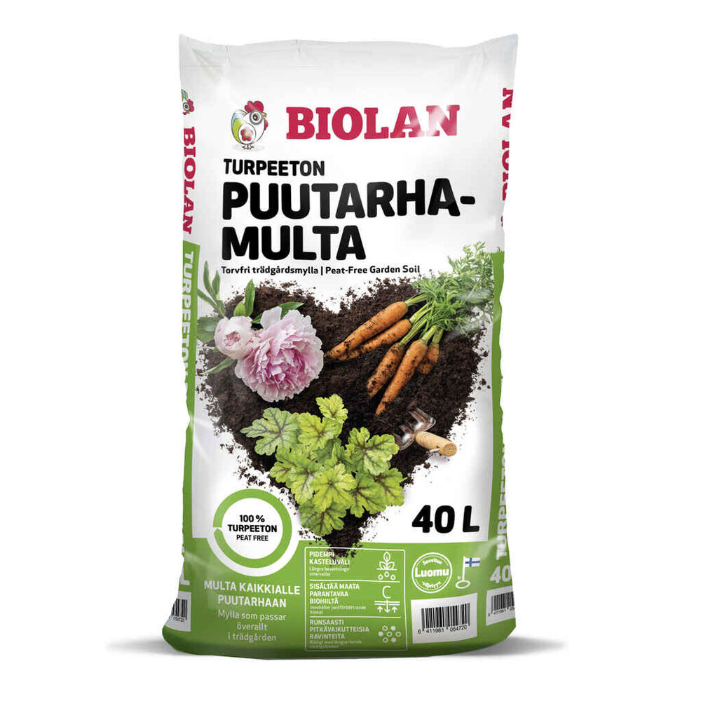 Biolan Turpeeton Puutarhamulta 40 l