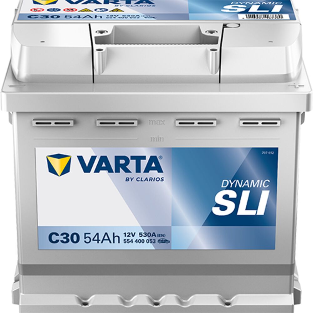 Akku 12V 54AH 530A Dynamic SLI C30 Varta