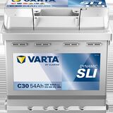 Akku 12V 54AH 530A Silver Dynamic C30 Varta