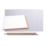 Kattopaneeli STP-5 10x160x2070 Mel Lumivalkoinen E0, MDF:stä, 5 kpl/pkt