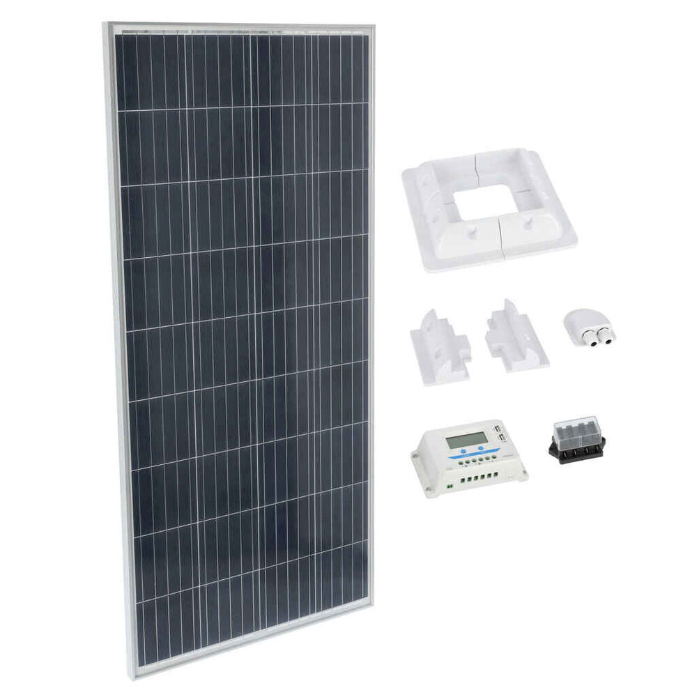 BrightSolar 160 W aurinkopaneelisetti caravan
