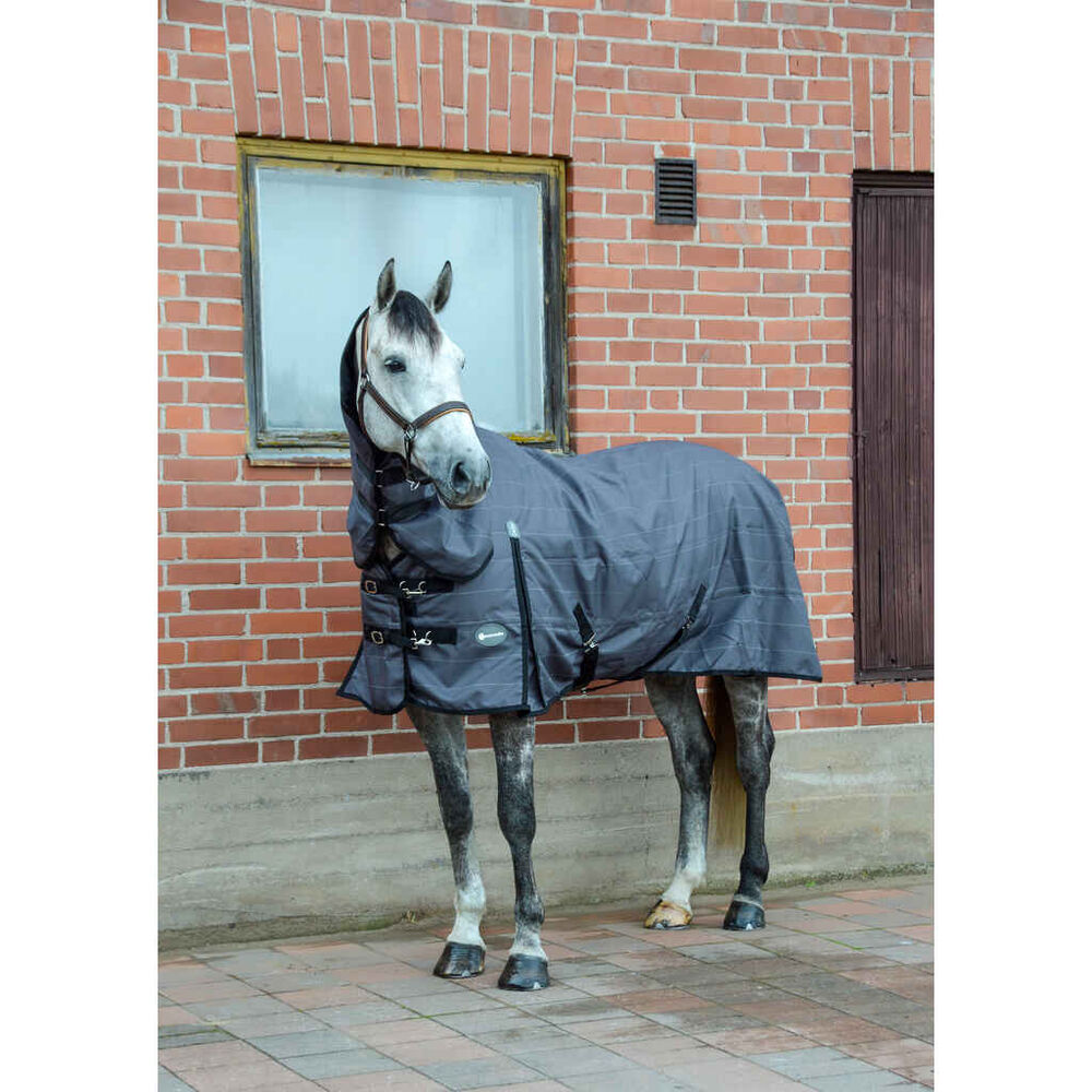Sadeloimi EQCode 150g fullneck 1200D, heijastavilla raidoilla, tummanharmaa