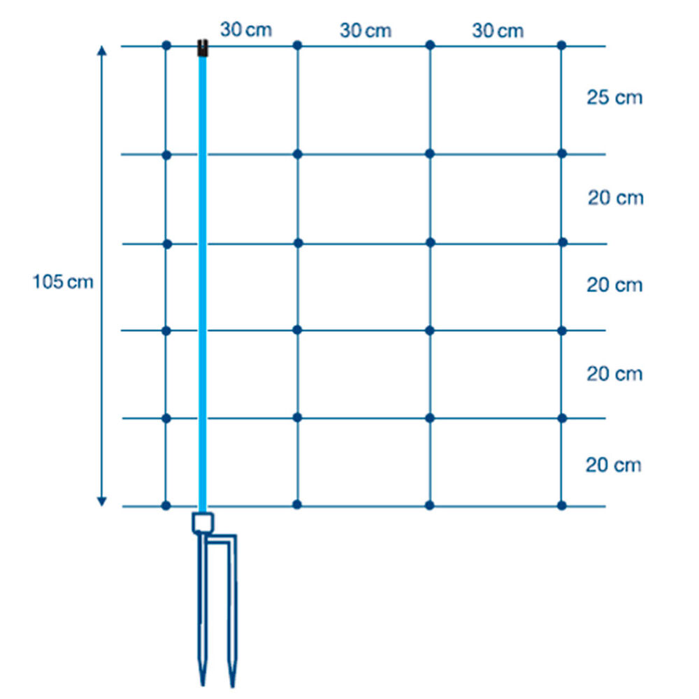 Lammasverkko Premium 105cm x 30cm x 50m Delaval