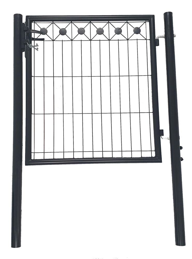 Puutarhaportti, musta 100/110 cm