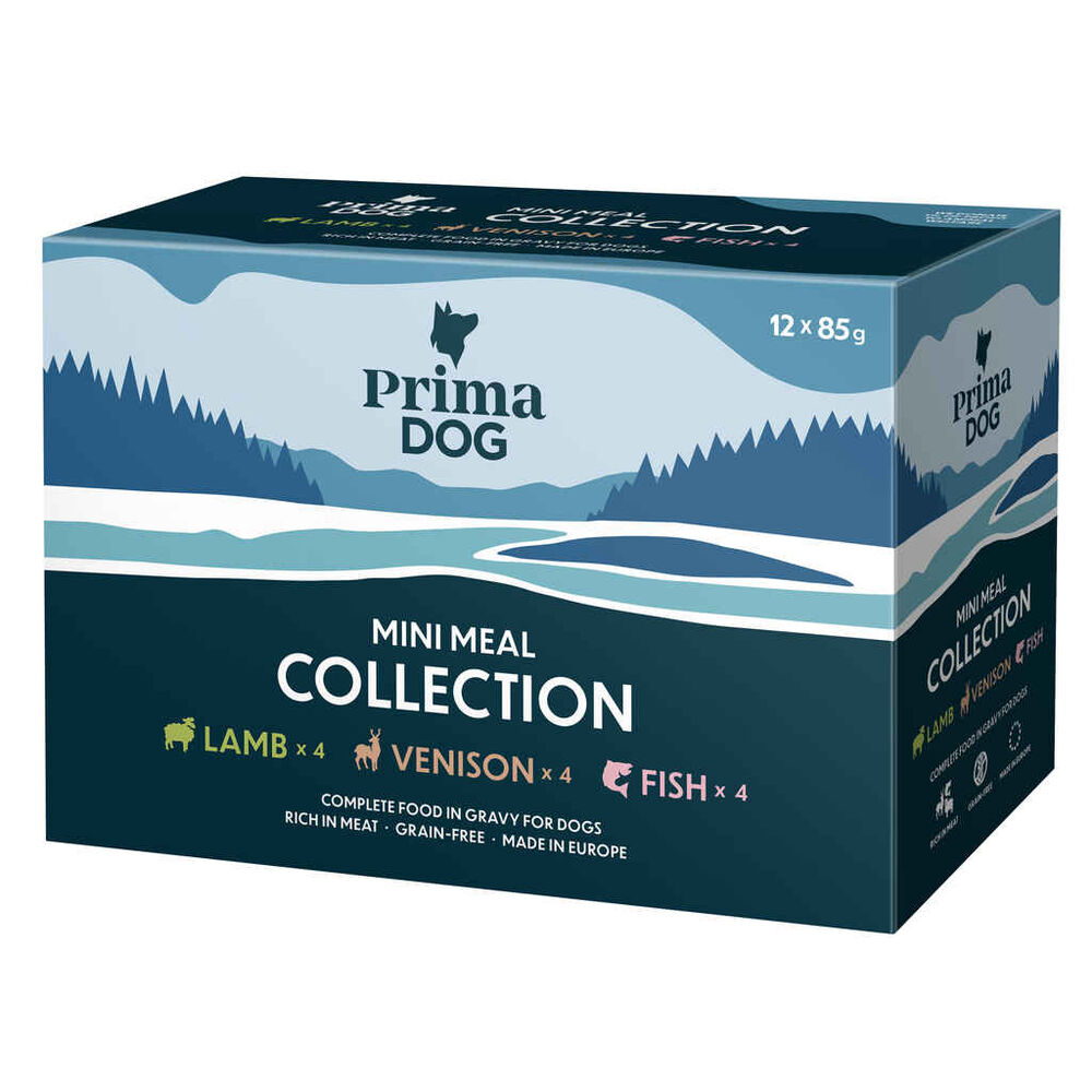 PrimaDog koiranruokalajitelma 12x85g