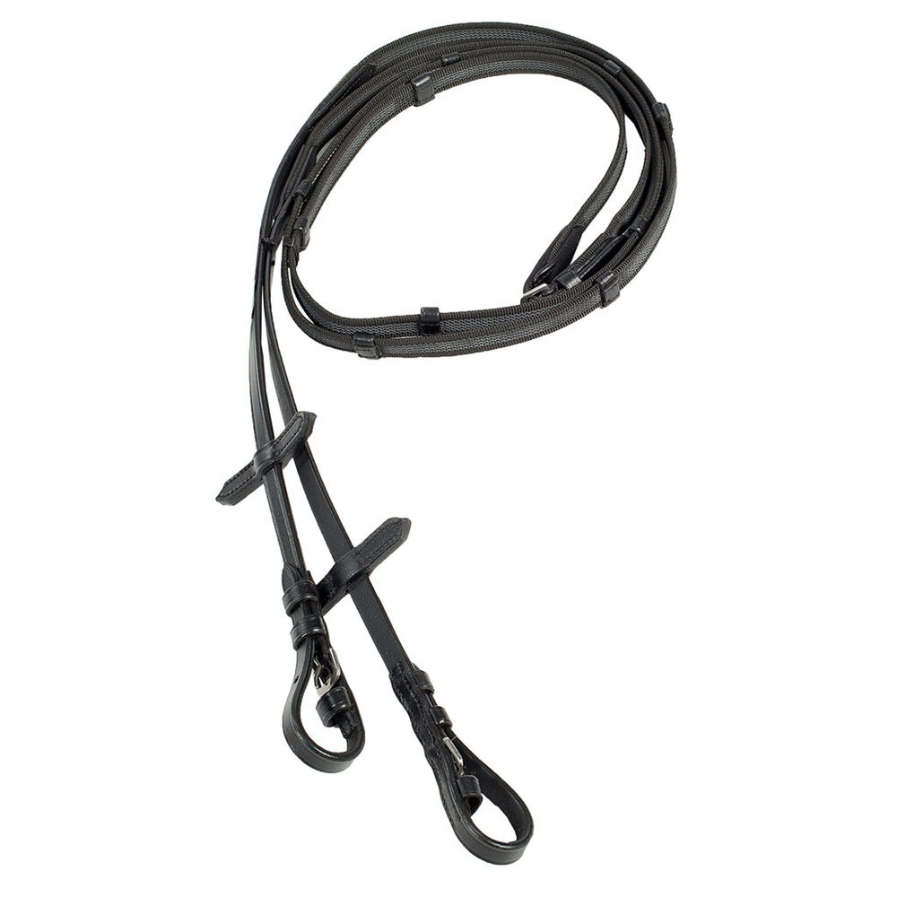 Ohjat kangas kapea (1,6cm) Musta, Full