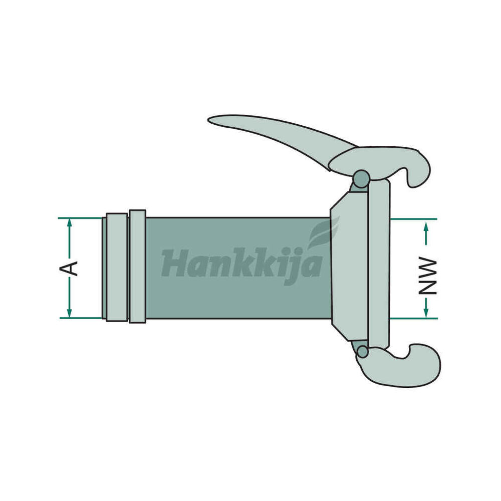Valducci Pikaliitin Naaras Letkukaralla 80mm / 80mm