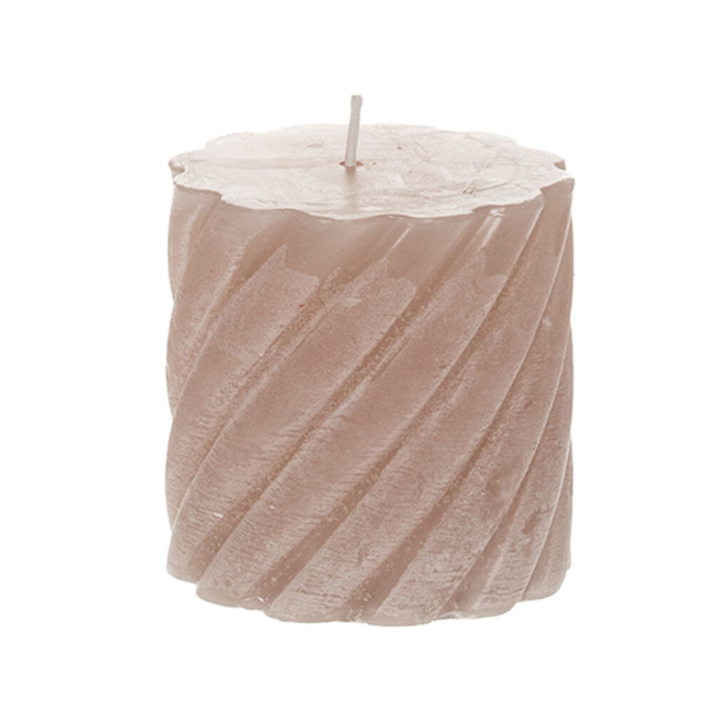 Kierrekynttilä beige 7 cm spiral