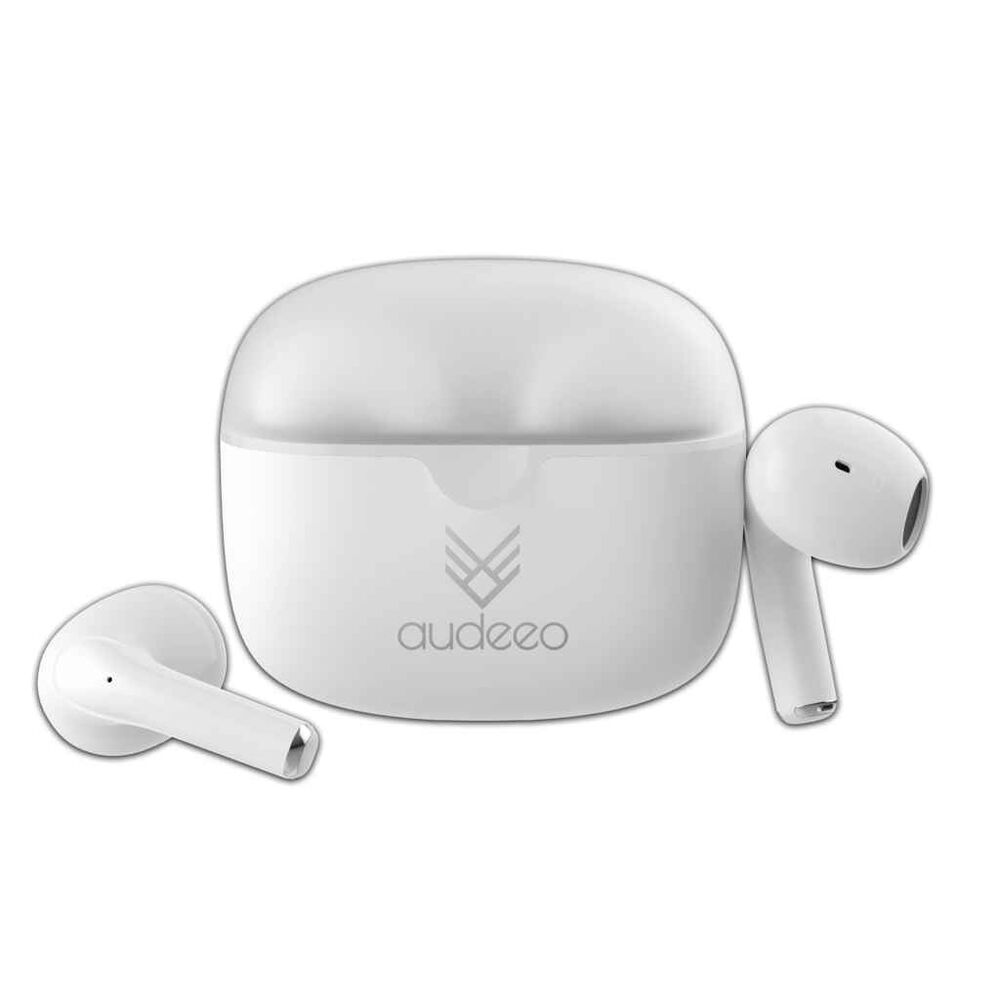 Bluetooth-vastamelunappikuulokkeet Audeeo BT TWS valkoinen