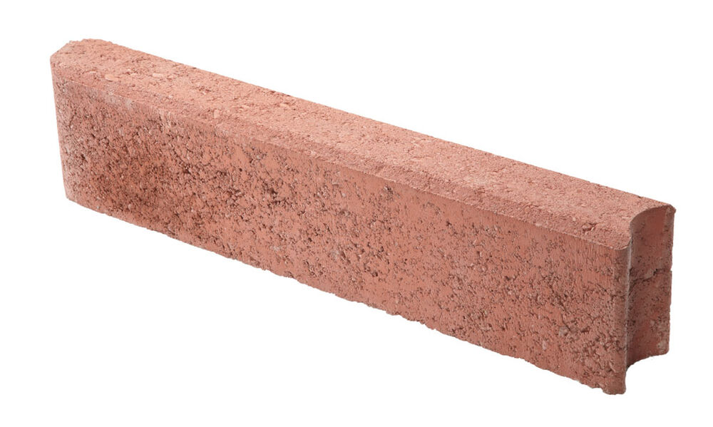 Nurmikon reunakivi Lakka 135x80x600 punainen