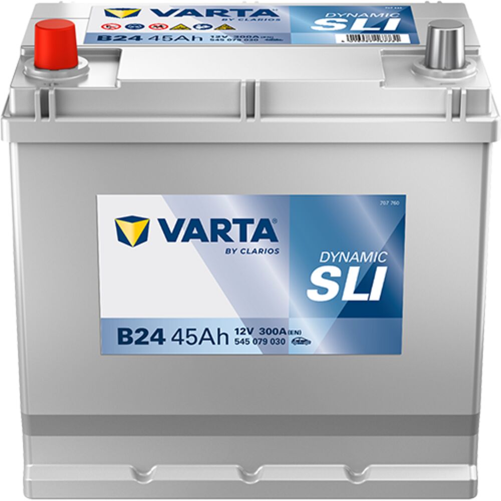 Akku 12V 45AH 300A Dynamic SLI B24 Varta