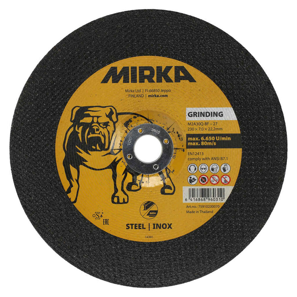 Napalaikka 230x7,0x22,2mm M2A30Q-BF Inox, Mirka