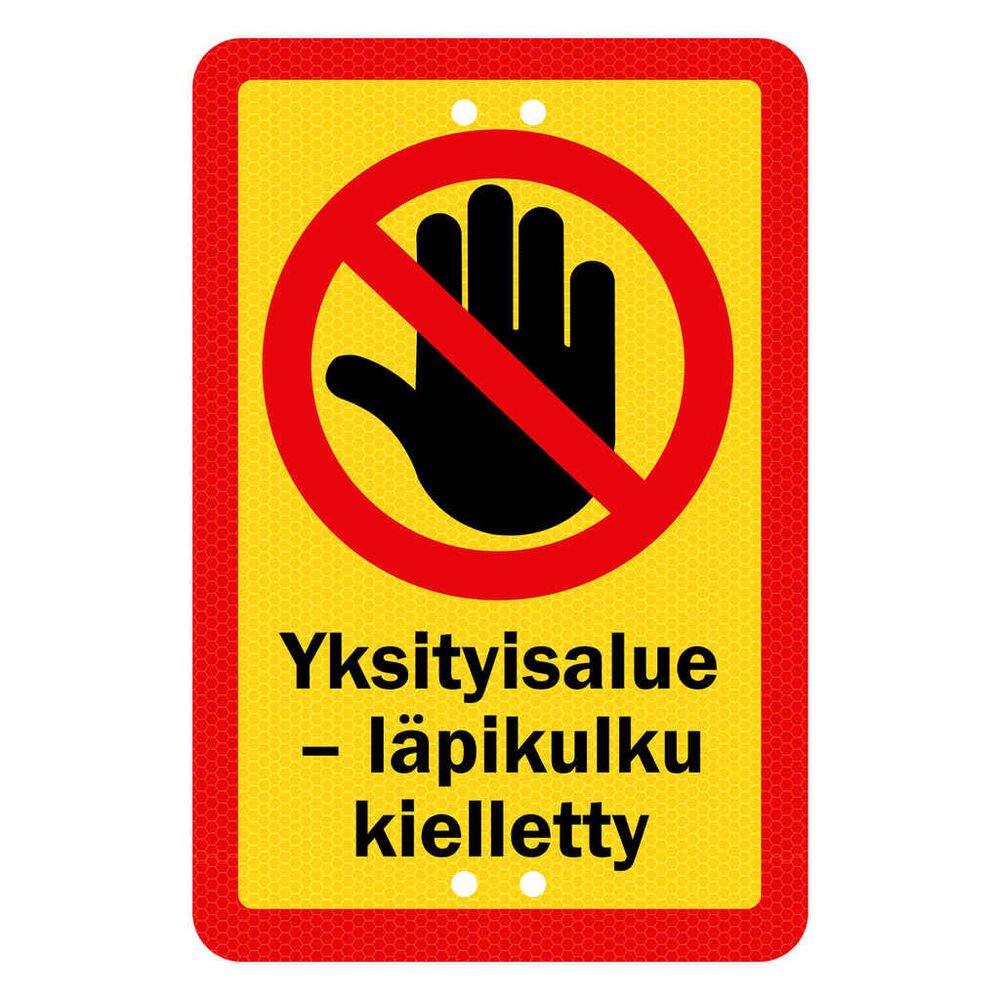 Sekure 20x30 yksityisalue 2 kyltti