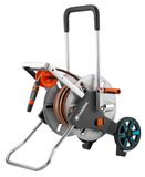 Letkuvaunu GARDENA CleverRoll M Easy Metal sarja  25 m Flex 13 mm varusteilla